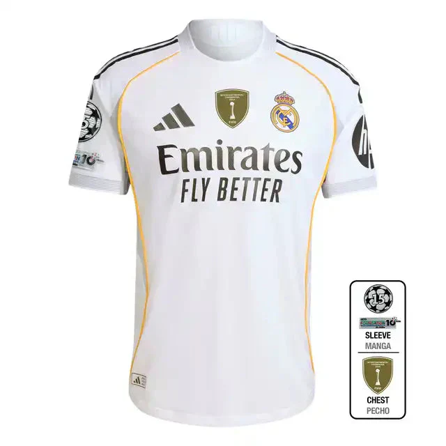 Player Version Real Madrid Home Soccer Jersey 2025/26 - Slim Fit