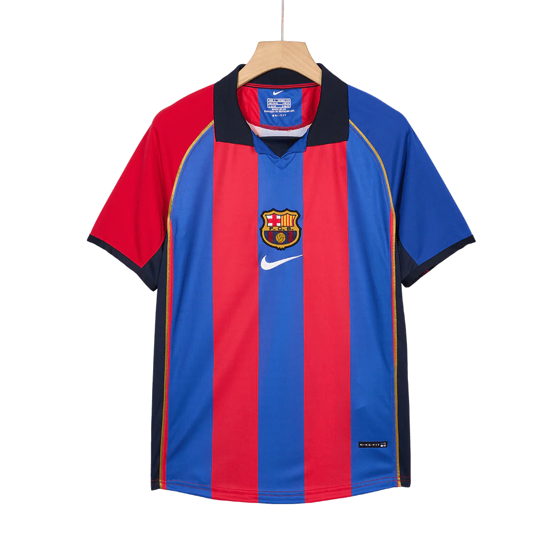Retro RIVALDO #10 2001/02 Barcelona Home Soccer Jersey