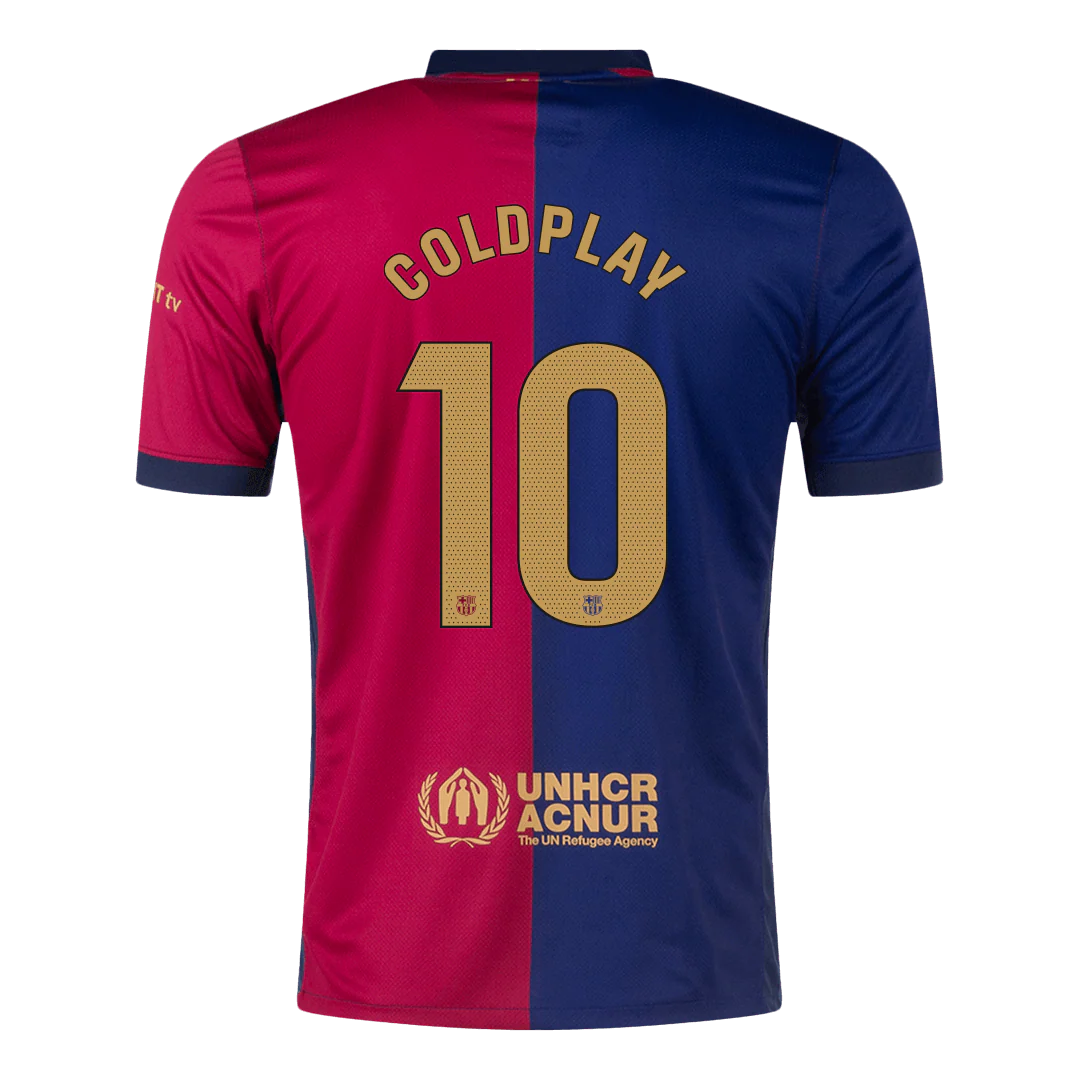 COLDPLAY #10 Barcelona Home Soccer Jersey 2024/25