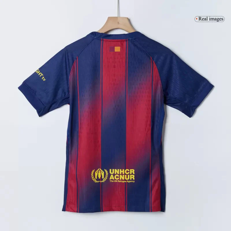 Player Version Barcelona Lewandowski #9 Home 2025/26 Soccer Jersey - La Liga - Slim Fit