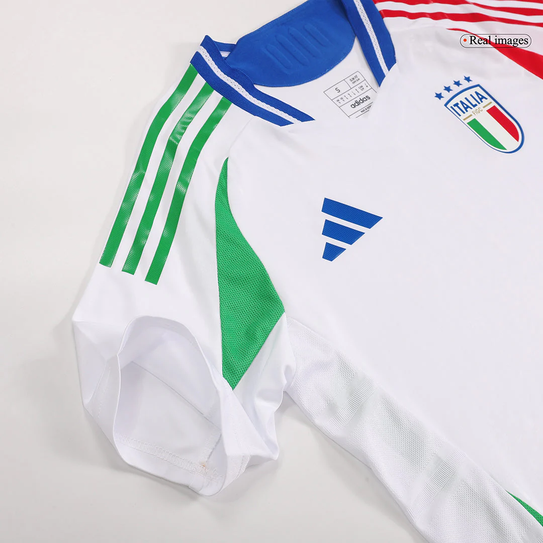 Player Version CHIESA #14 Italy Away Soccer Jersey Euro 2024