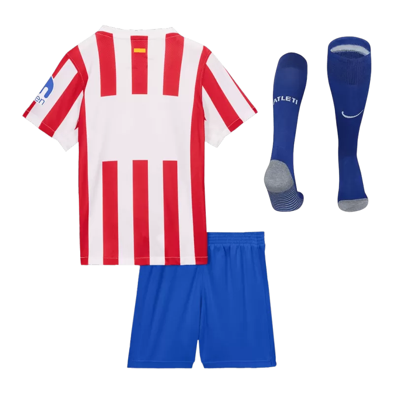 Kid's Atletico Madrid Home Soccer Jersey Kit(Jersey+Shorts+Socks) 2025/26