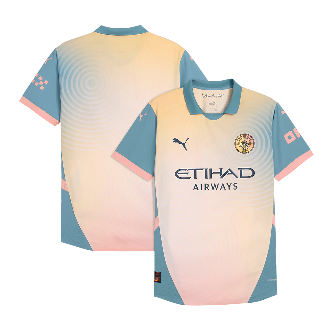 Player Version Manchester City Fourth Away Soccer Jersey 2024/25- Definitely City (UCL)