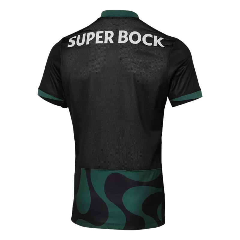 Player Version Sporting CP Soccer Jersey 2025/26 - Black - Slim Fit