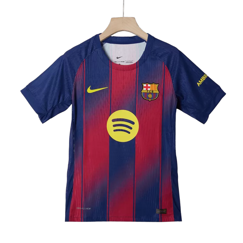 Player Version LAMINE YAMAL #10 Barcelona Home Soccer Jersey 2025/26- Kopa Trophy Edition - Slim Fit