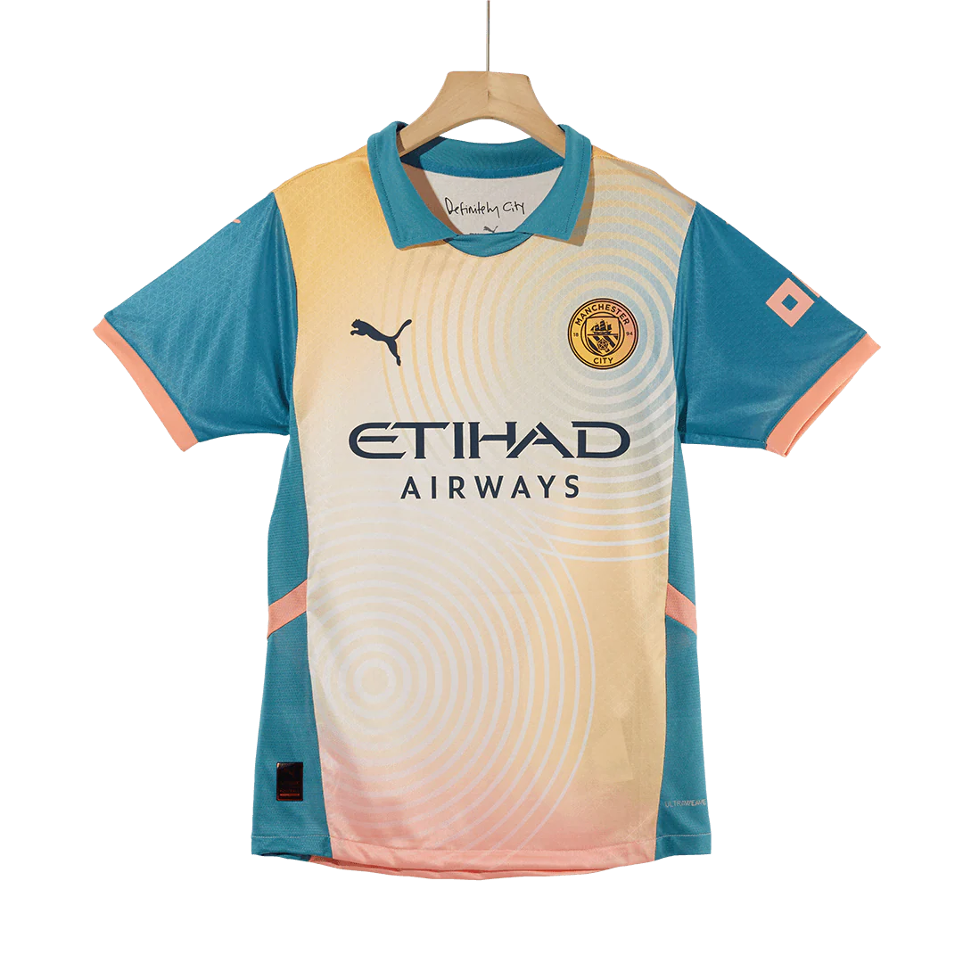 Player Version HAALAND #9 Manchester City Fourth Away Soccer Jersey 2024/25- Definitely City (UCL)