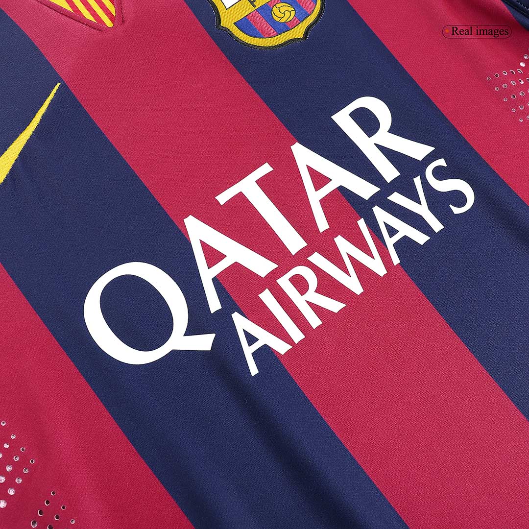 Retro Suárez #9 2014/15 Barcelona Home Soccer Jersey