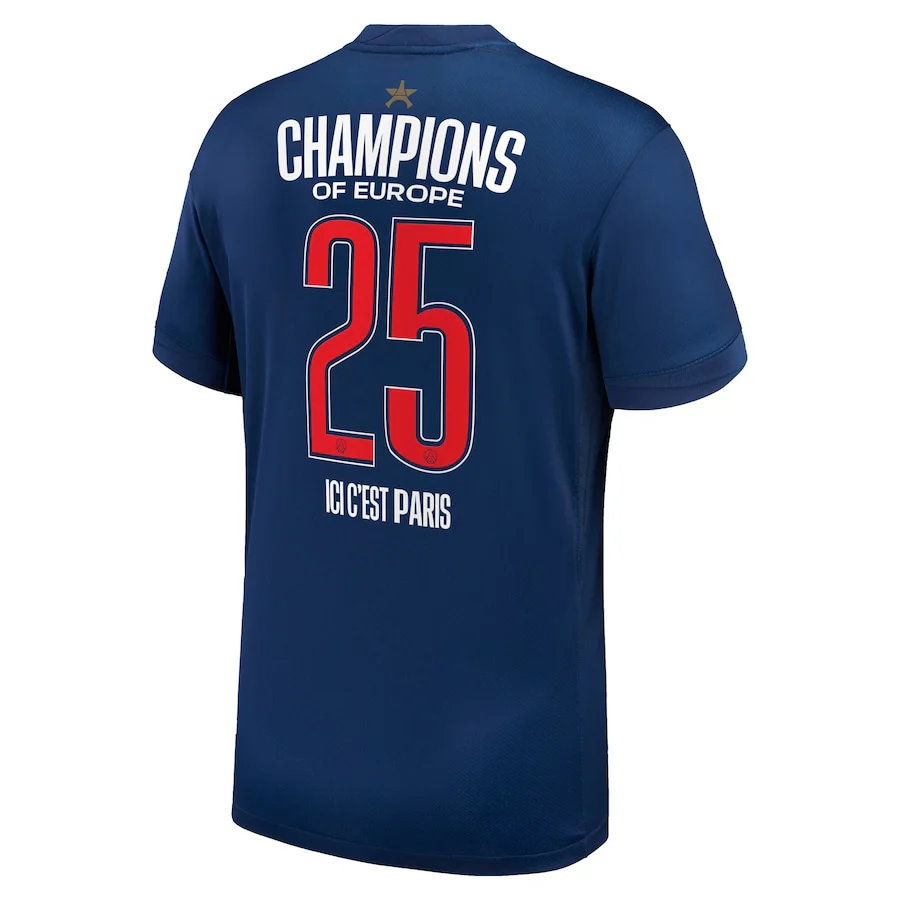 Player Verison PSG Home Soccer Jersey 2024/25 Special Edition-Champions of Europe 2025