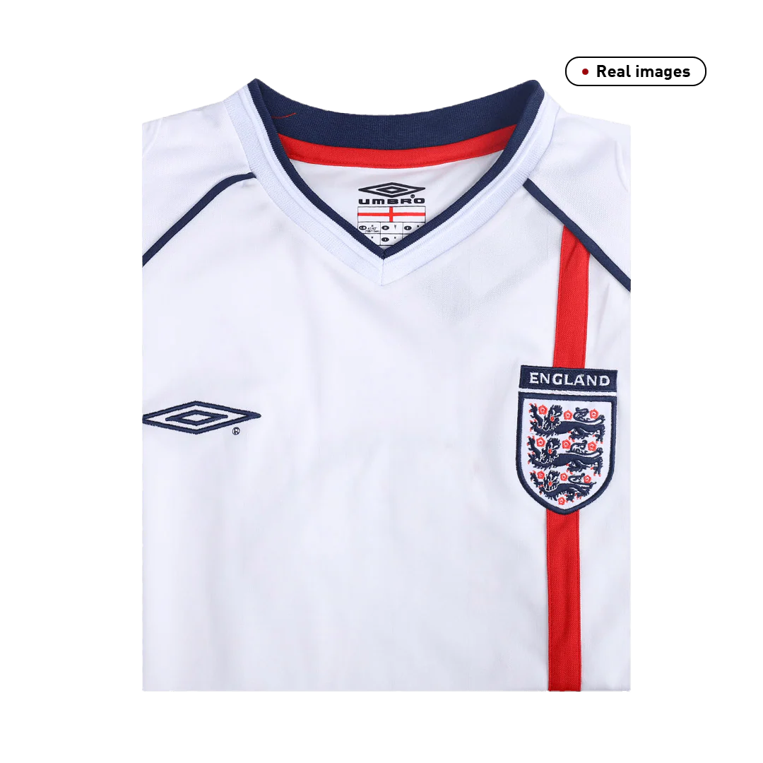 Retro BECKHAM #7 2002 England Home Soccer Jersey