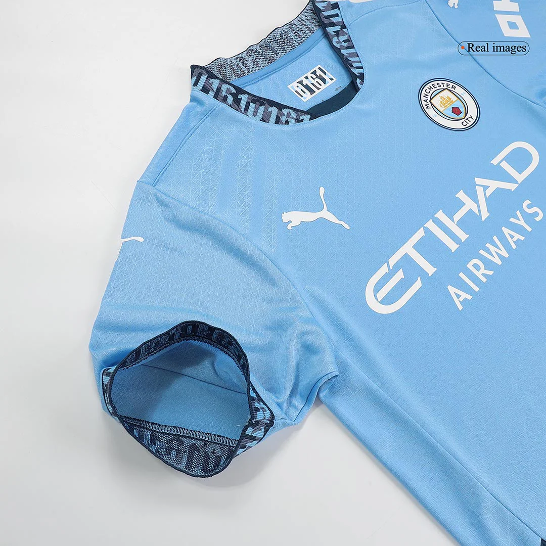 Player Version DE BRUYNE #17 Manchester City Home Soccer Jersey 2024/25 - UCL