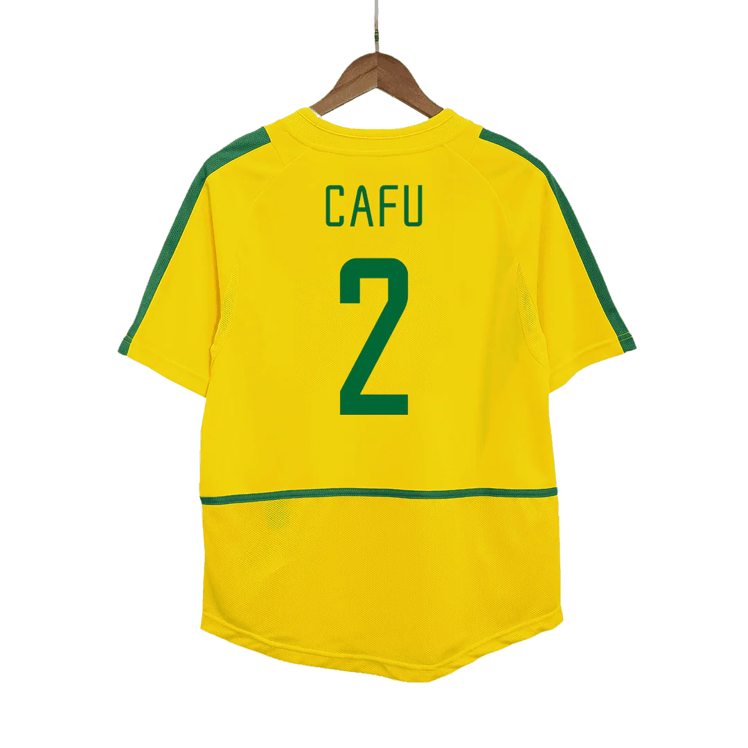 Retro CAFU #2 2002/03 Brazil Home Soccer Jersey