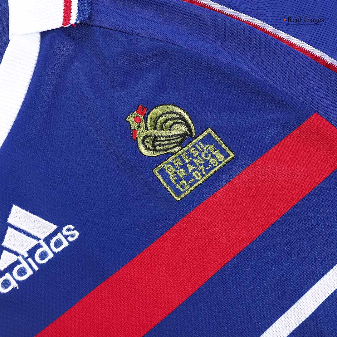 Retro HENRY #12 1998 France Home Soccer Jersey