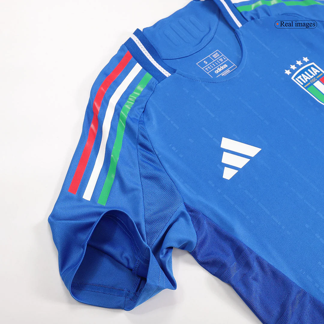 Player Version CHIESA #14 Italy Home Soccer Jersey Euro 2024