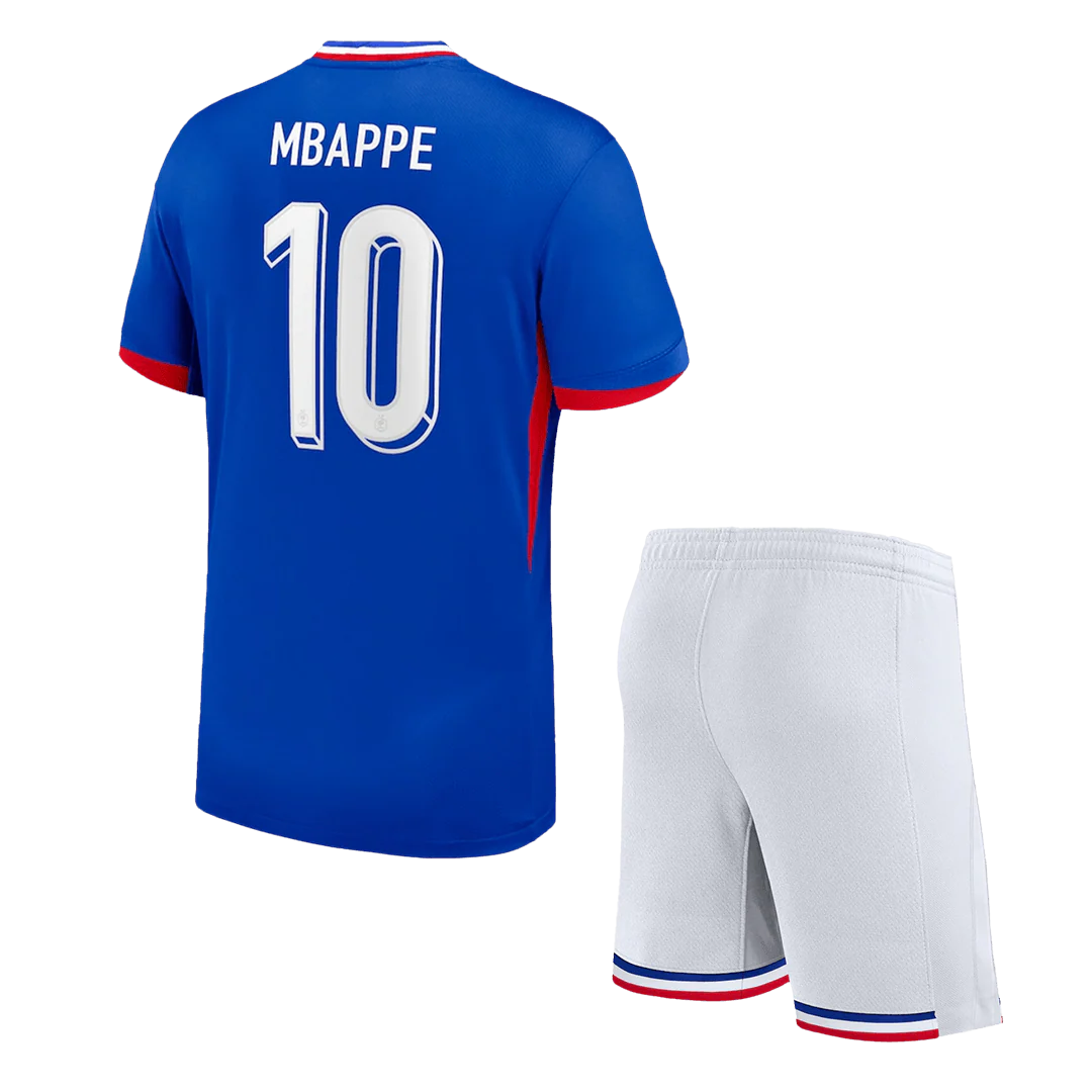 Kid's France MBAPPE #10 Home Jerseys Kit(Jersey+Shorts) Euro 2024