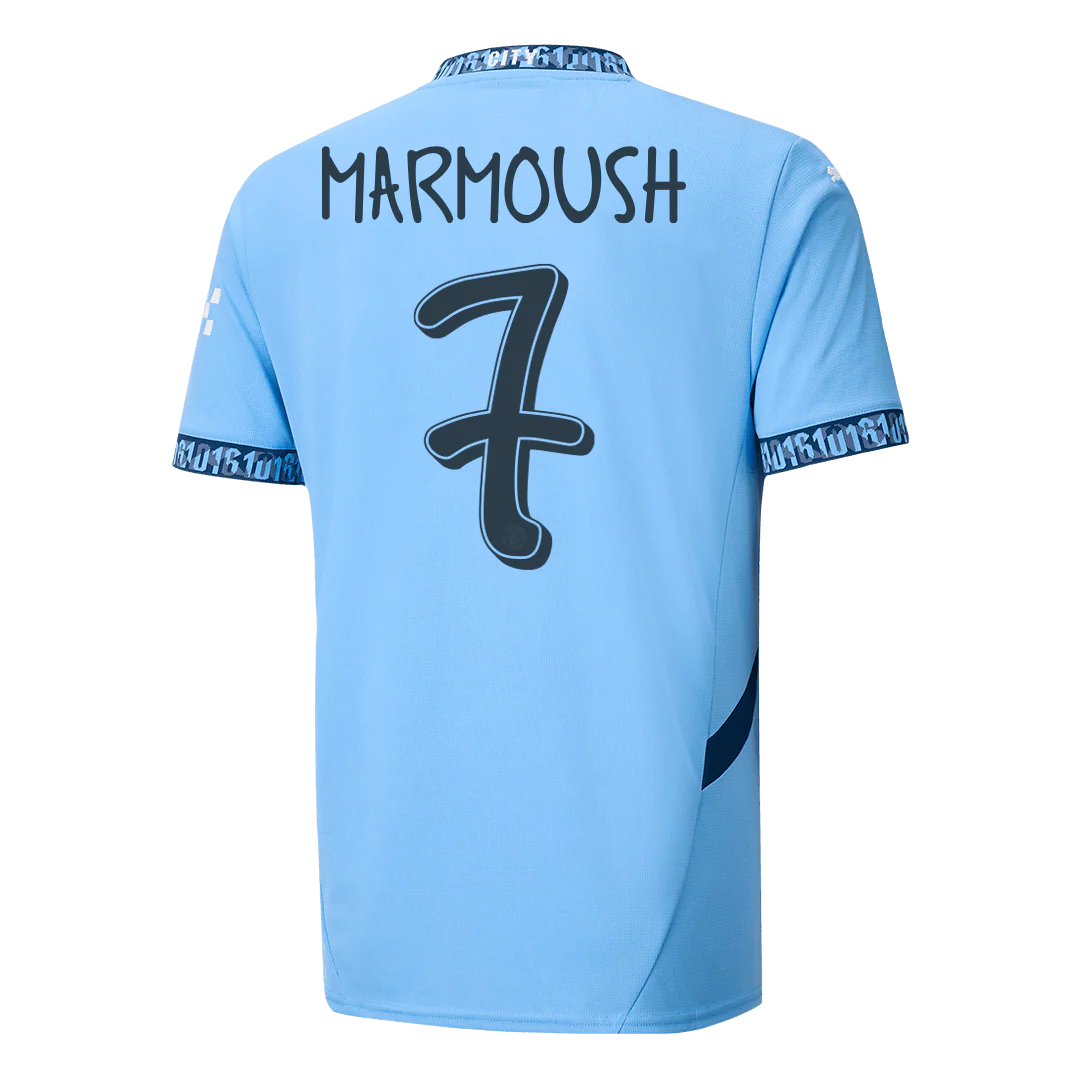 MARMOUSH #7 Manchester City Home Soccer Jersey 2024/25 - UCL