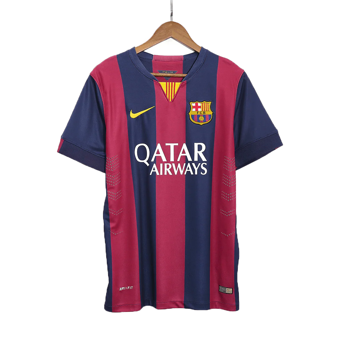 Retro Suárez #9 2014/15 Barcelona Home Soccer Jersey