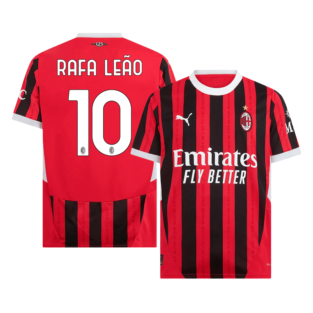 Rafael Leão #10 AC Milan Home Soccer Jersey 2024/25