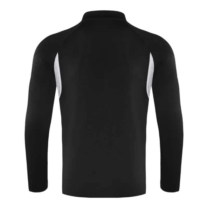 Real Madrid 1/4 Zip Tracksuit Kit (Jacket+Pants) 2025/26 - Black