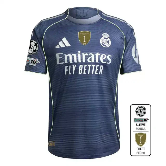 Player Version Real Madrid Away Soccer Jersey 2025/26 - Slim Fit