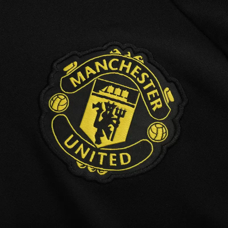 Manchester United 1/4 Zip Training Kit (Jacket+Pants) 2025/26 - Black