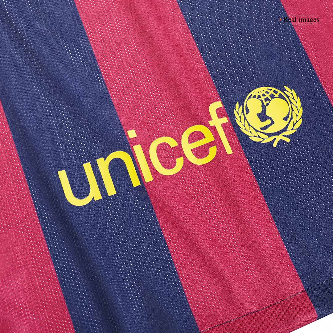 Retro MESSI #10 2014/15 Barcelona Home Long Sleeve Soccer Jersey