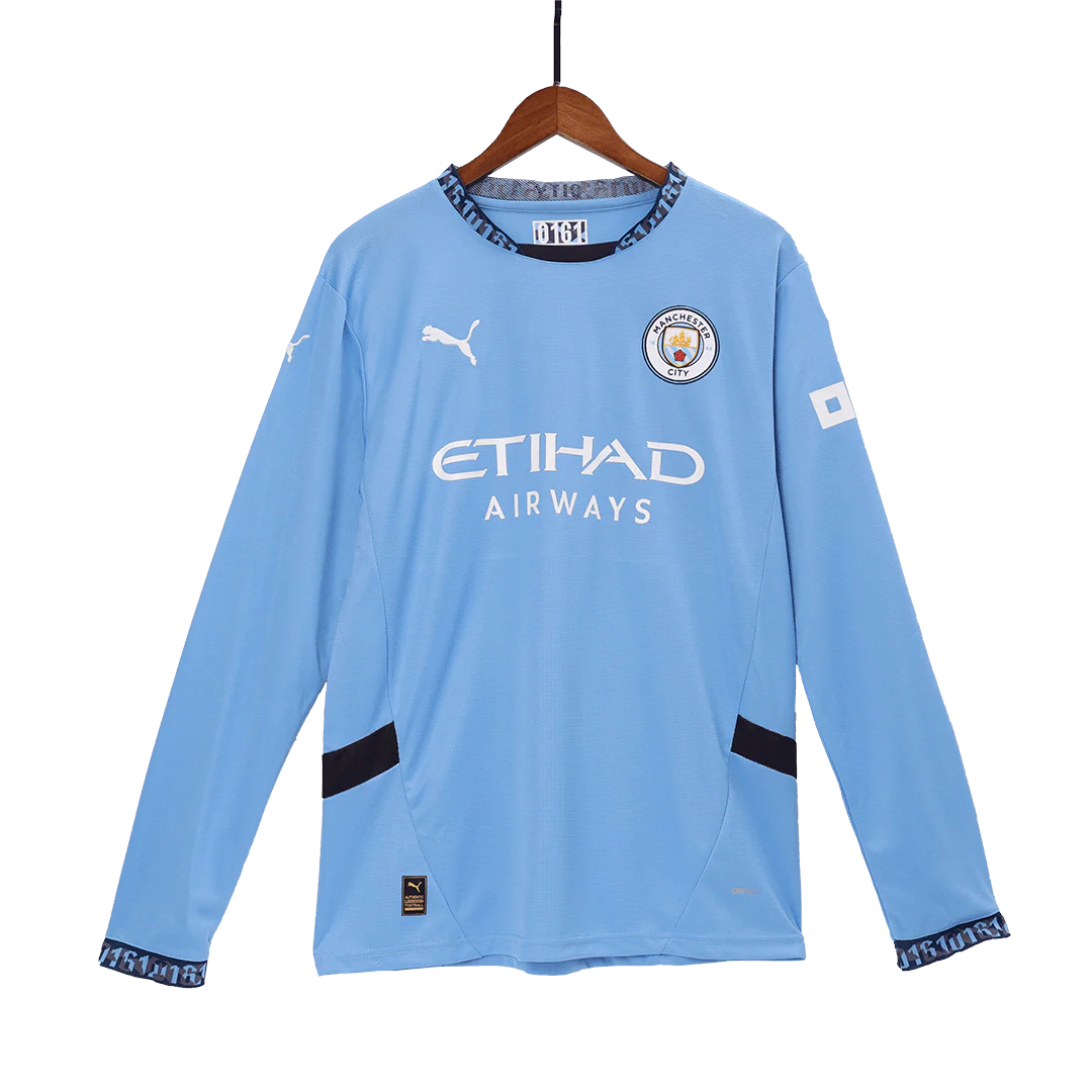 Manchester City Home Long Sleeve Soccer Jersey 2024/25