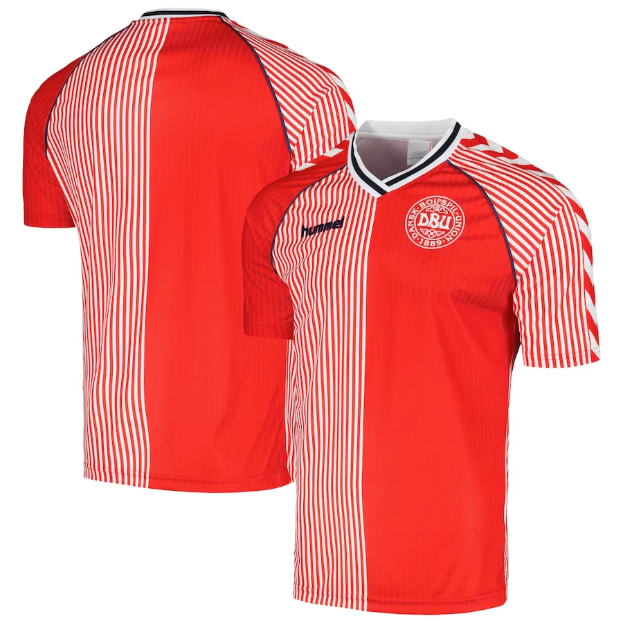 Denmark Home Soccer Jersey 1986