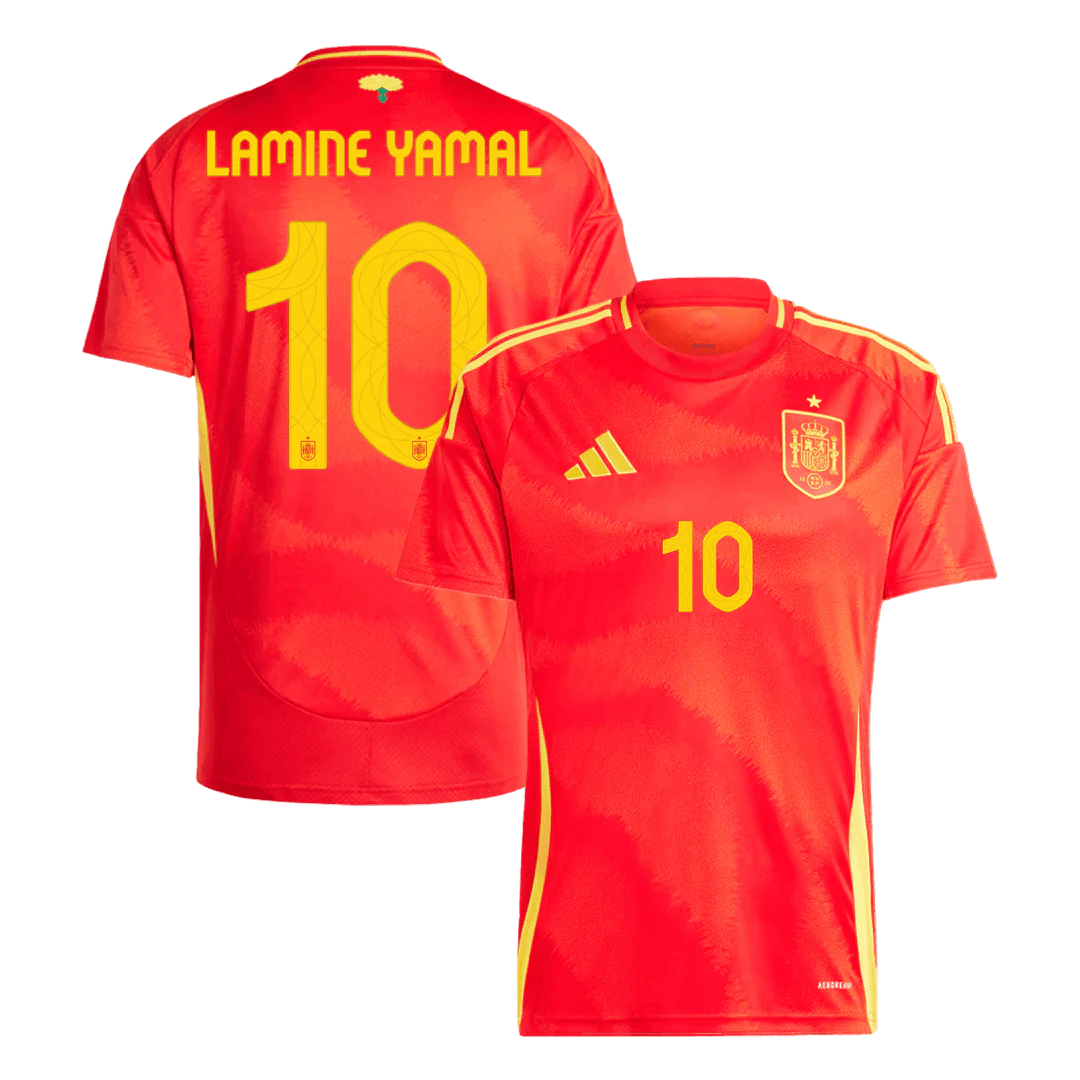LAMINE YAMAL #10 Spain Home Soccer Jersey Euro 2024