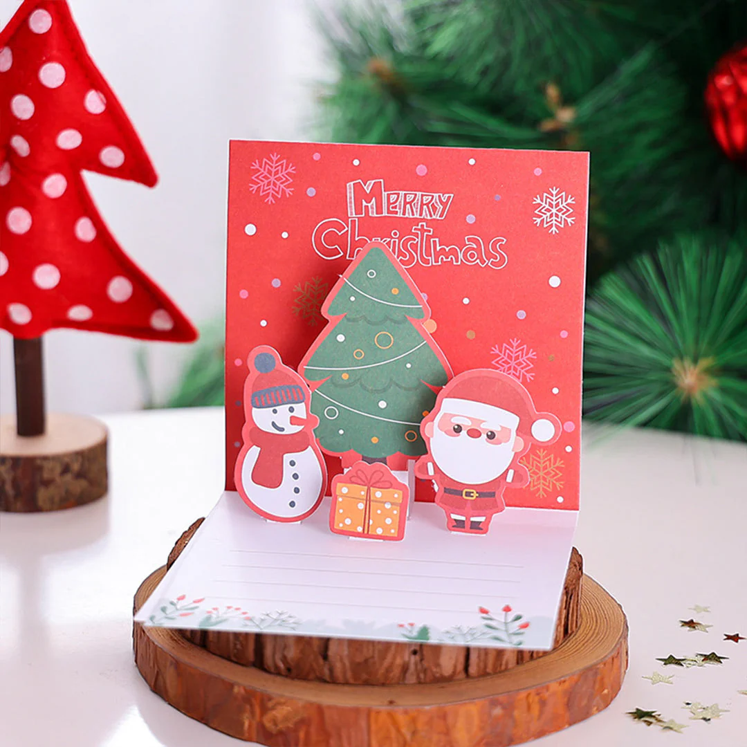 1 Pcs Random Style Personalized Christmas Greeting Card