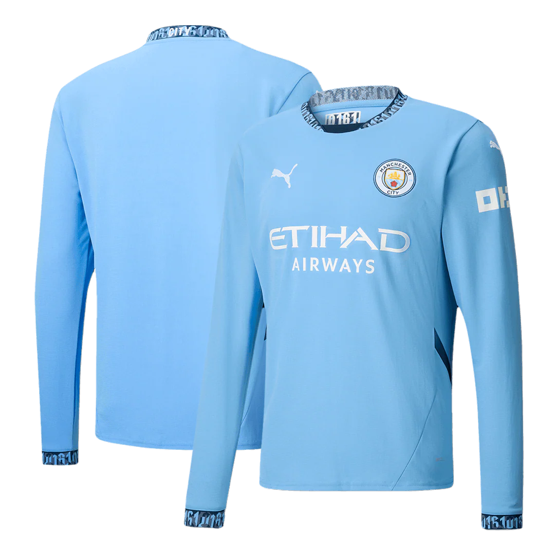 Manchester City Home Long Sleeve Soccer Jersey 2024/25