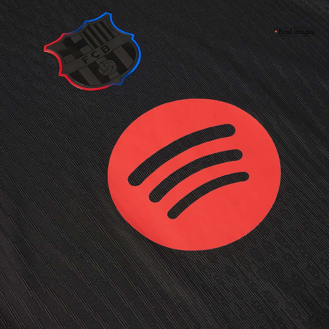 Player Version Barcelona Away Soccer Jersey 2024/25 - Spotify Logo Without Text
