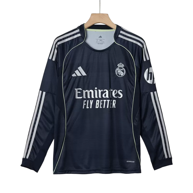 Real Madrid Away Long Sleeve Soccer Jersey 2025/26