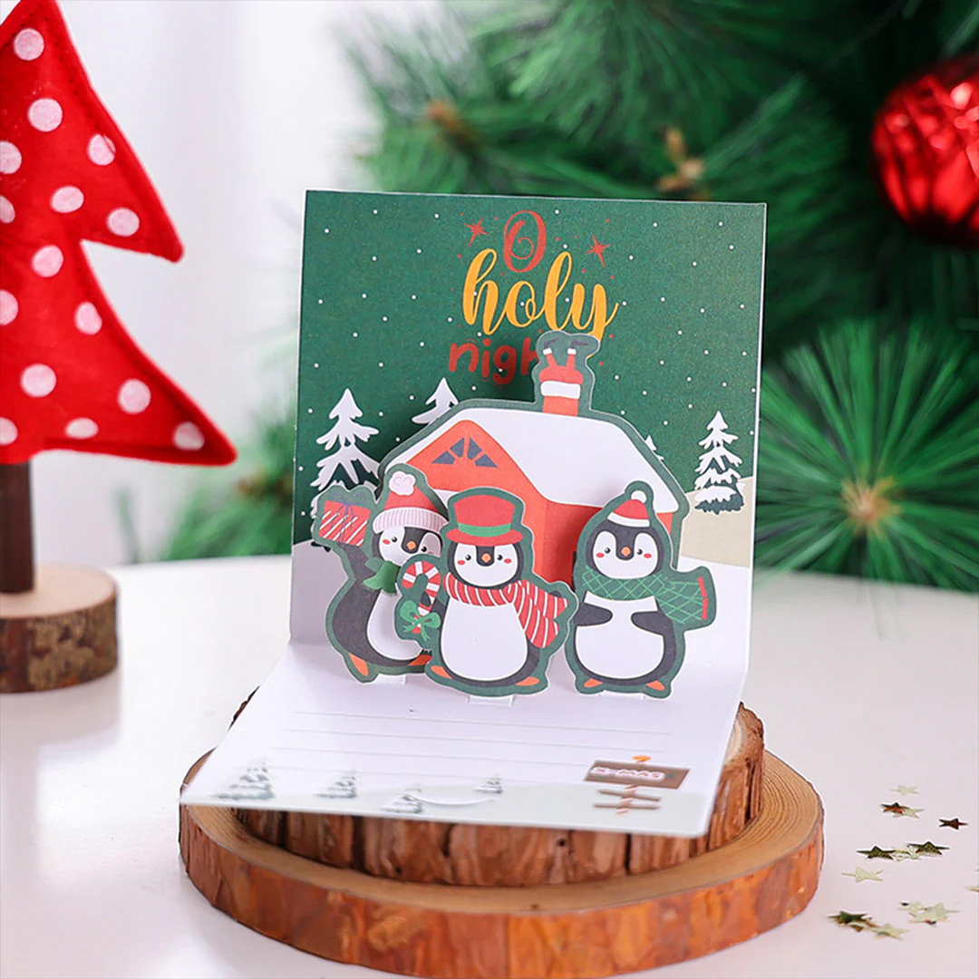 1 Pcs Random Style Personalized Christmas Greeting Card