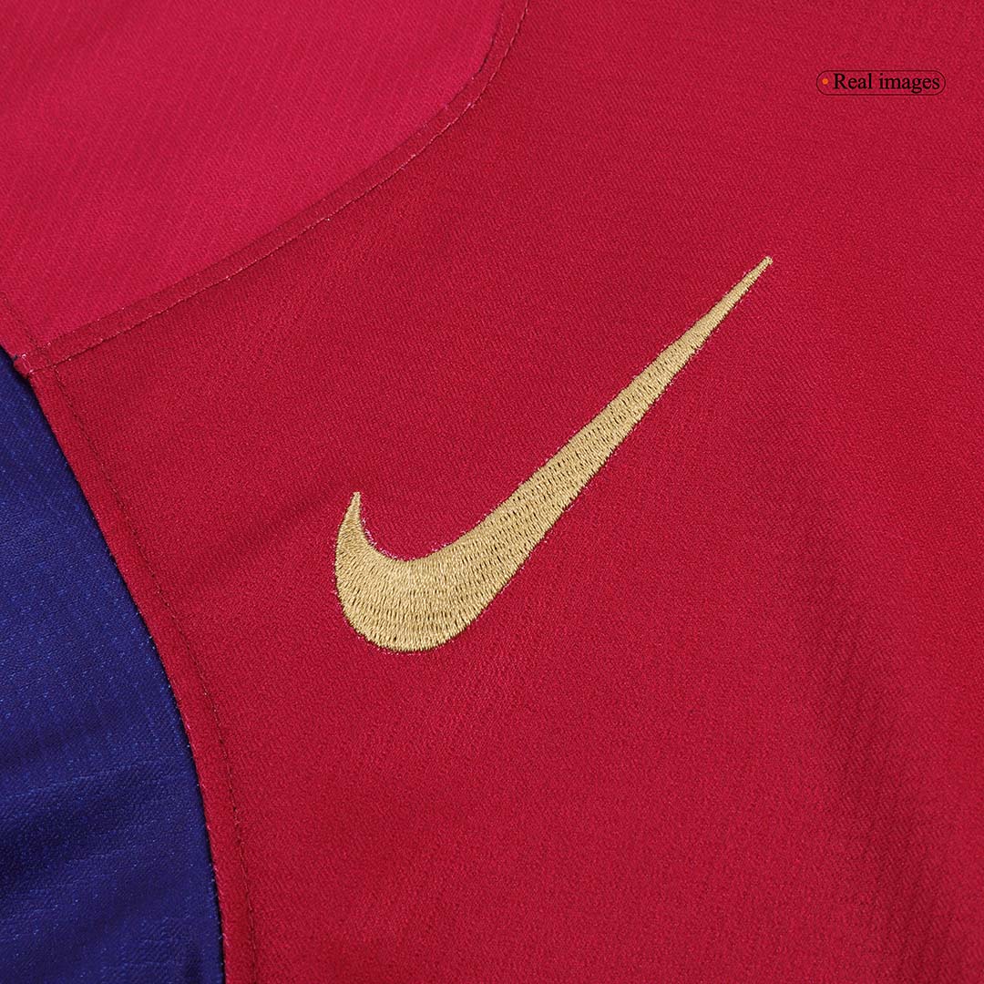 GAVI #6 Barcelona Home Soccer Jersey 2024/25- Spotify Logo Without Text
