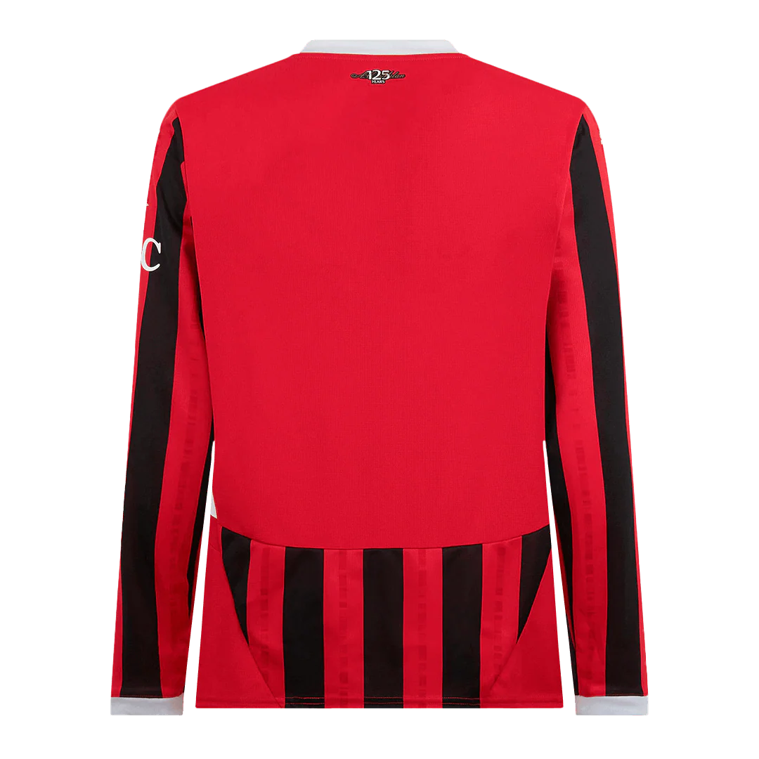 AC Milan Home Long Sleeve Soccer Jersey 2024/25