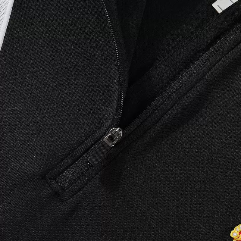 Real Madrid 1/4 Zip Tracksuit Kit (Jacket+Pants) 2025/26 - Black
