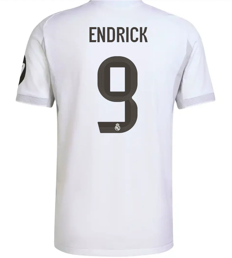 Real Madrid ENDRICK#9 Home Soccer Jersey 2025/26