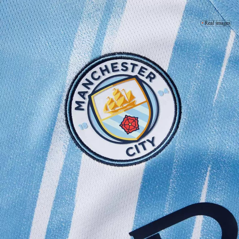 Manchester City Home Long Sleeve Soccer Jersey 2025/26