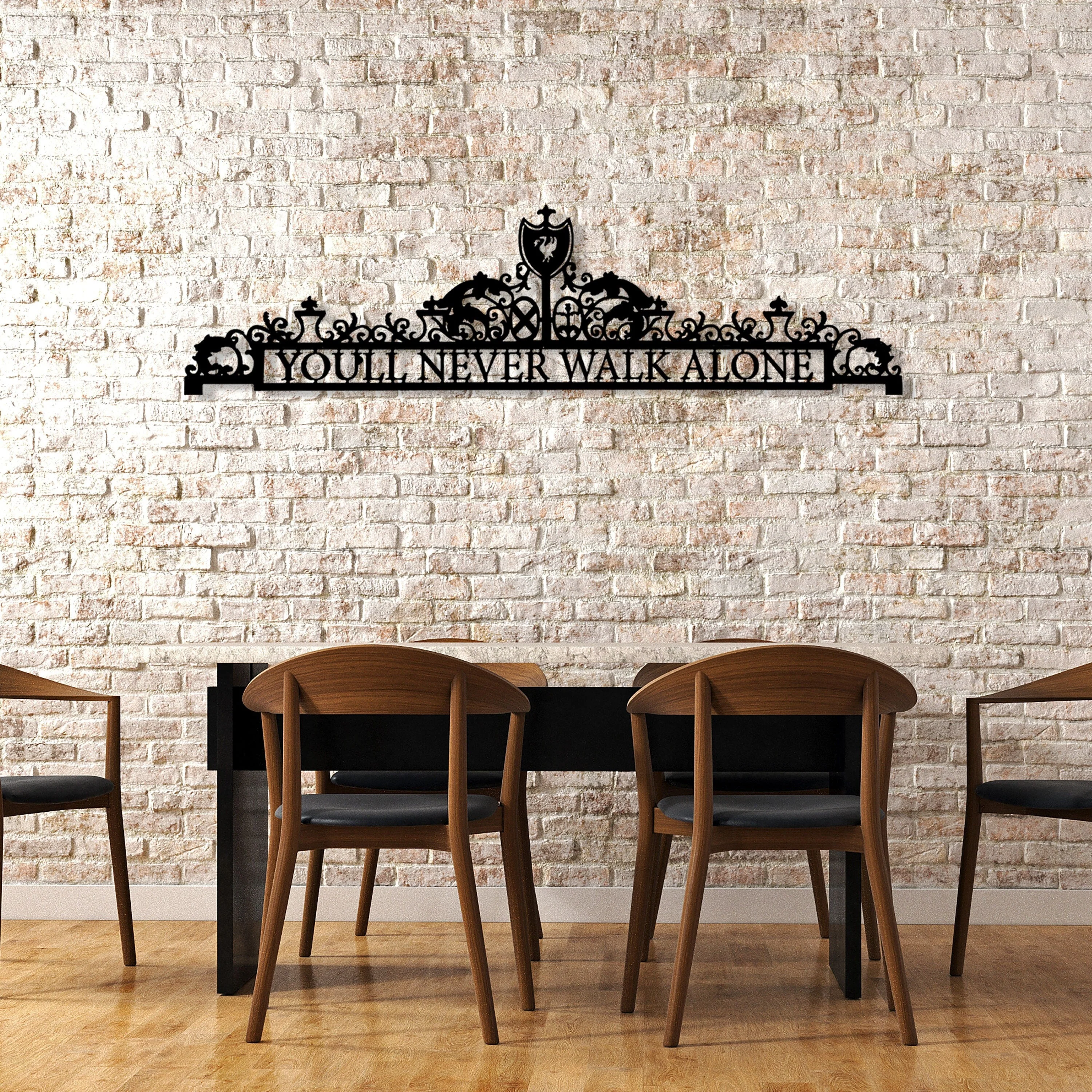 Liverpool FC Metal Wall Art – “You’ll Never Walk Alone” Premium Football Fan Decor
