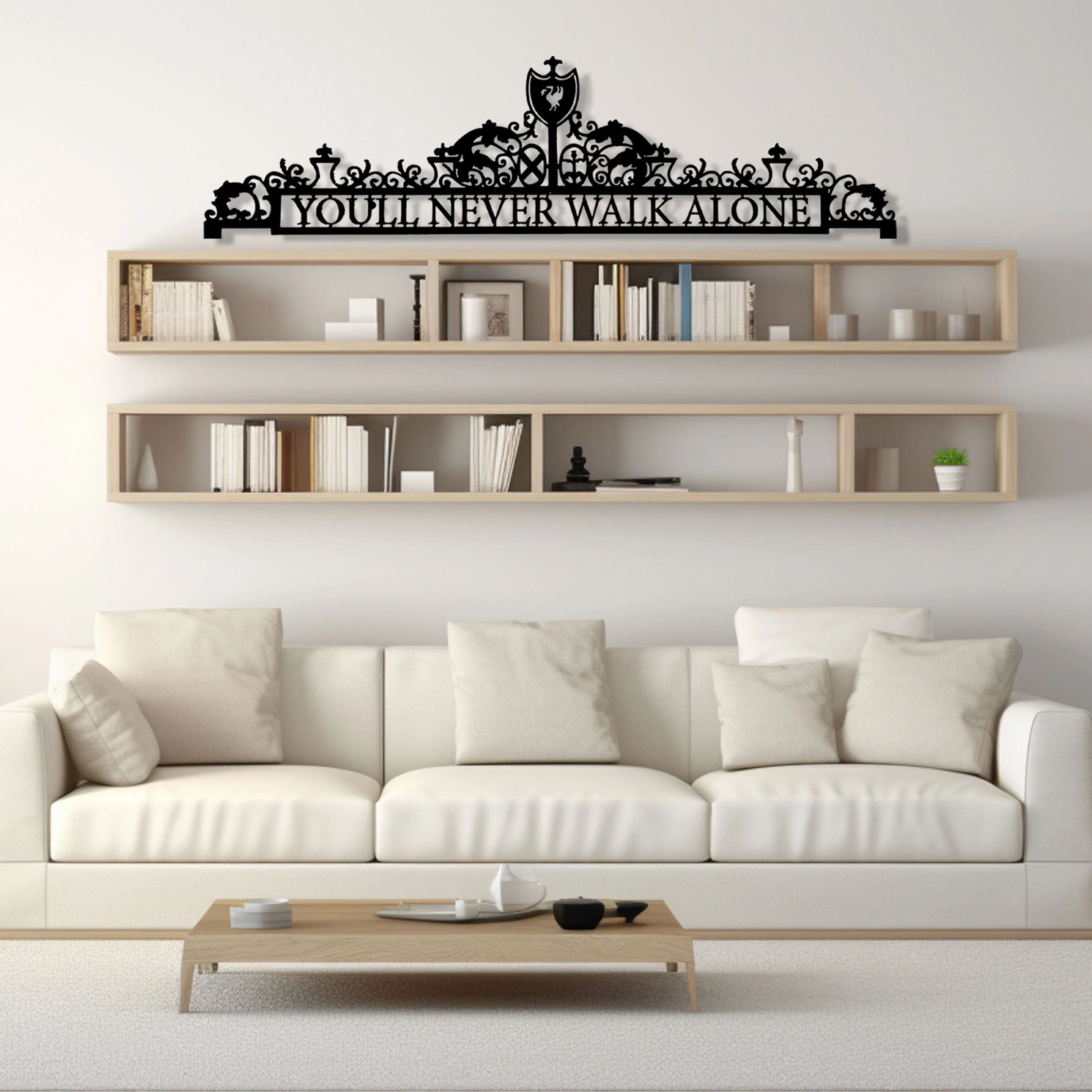 Liverpool FC Metal Wall Art – “You’ll Never Walk Alone” Premium Football Fan Decor