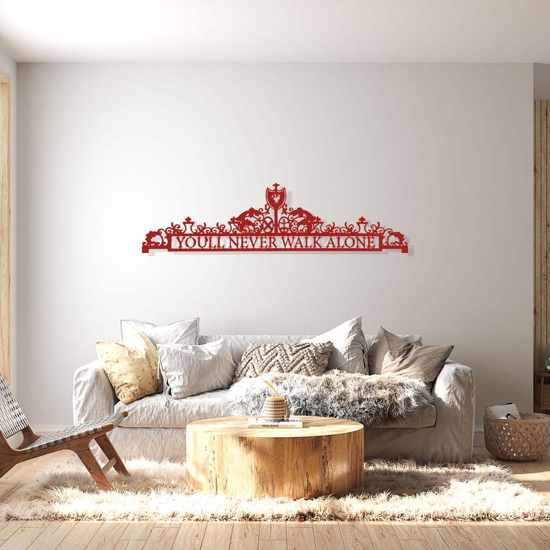 Liverpool FC Metal Wall Art – “You’ll Never Walk Alone” Premium Football Fan Decor