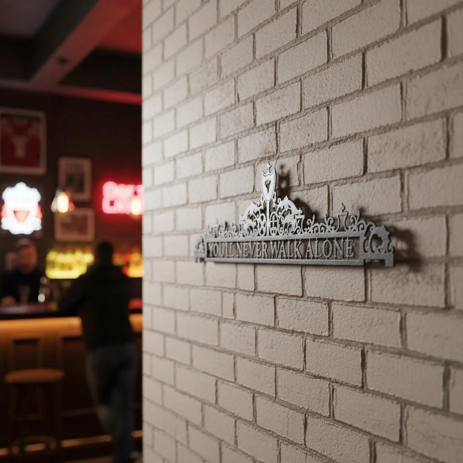 Liverpool FC Metal Wall Art – “You’ll Never Walk Alone” Premium Football Fan Decor