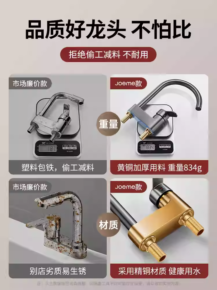 Dual-Control Bathroom Sink Tap