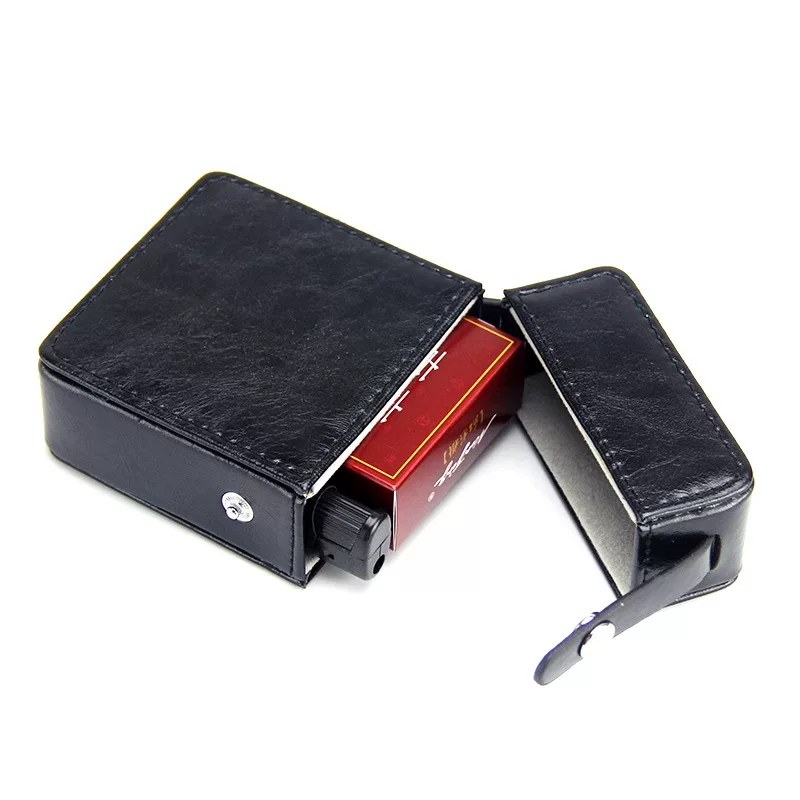 Lighter-Holding Cigarette Case for Men, Portable Mini Cigarette Pouch, Creative & Stylish Leather Cigarette Holder, DIY Gift