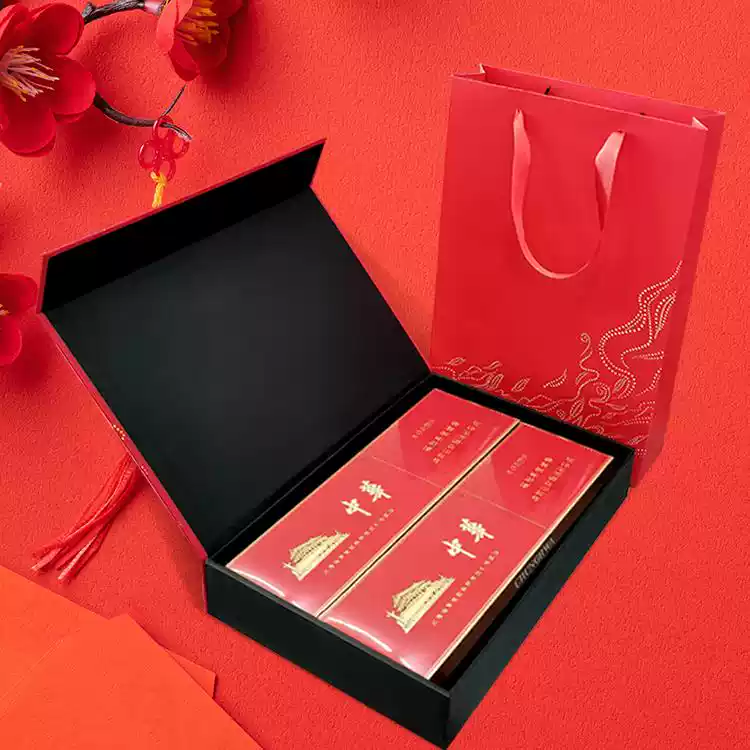 Customizable Spring Festival Cigarette Gift Boxes - Any Size, Quantity & Box Style Available, Empty Gift Boxes for Gifting