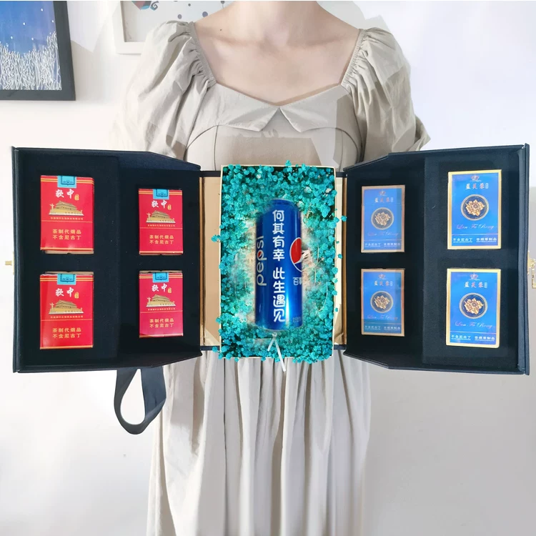 Custom Engraved Double-Opening Finished Cigarette Gift Box - Valentine's Day/Birthday Gift for Boyfriend or Husband, Perfect for a Sense of Ritual