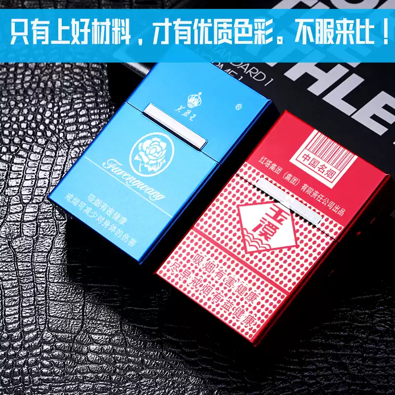 20-Cigarette Aluminum Alloy Cigarette Case - Hard-Shell Magnetic, Pressure-Resistant, Creative Flip-Top Metal Cigarette Holder