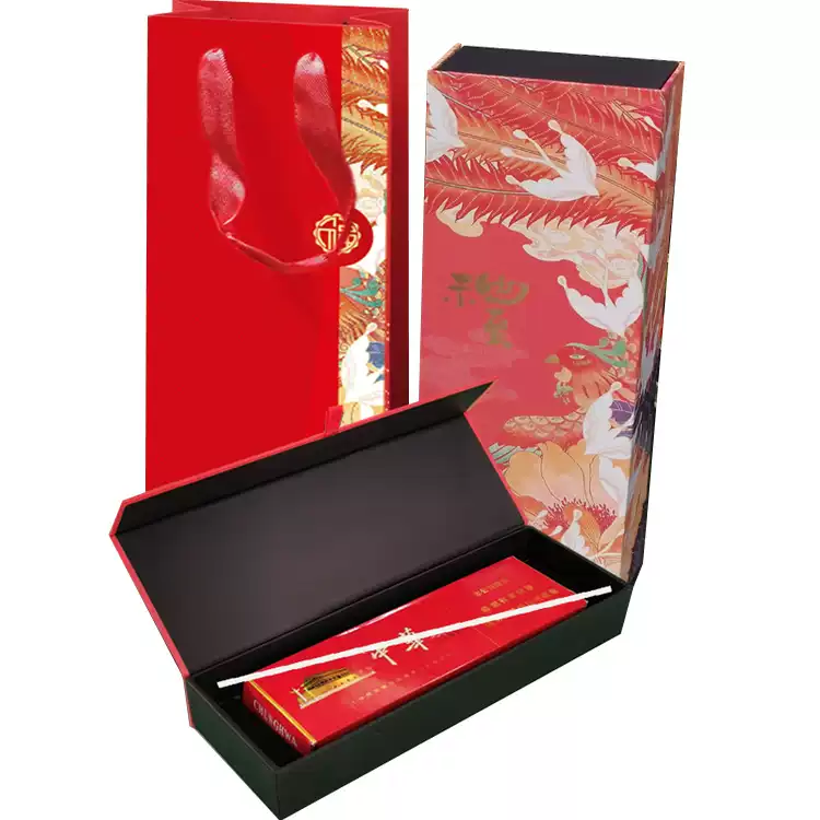 Customizable Spring Festival Cigarette Gift Boxes - Any Size, Quantity & Box Style Available, Empty Gift Boxes for Gifting