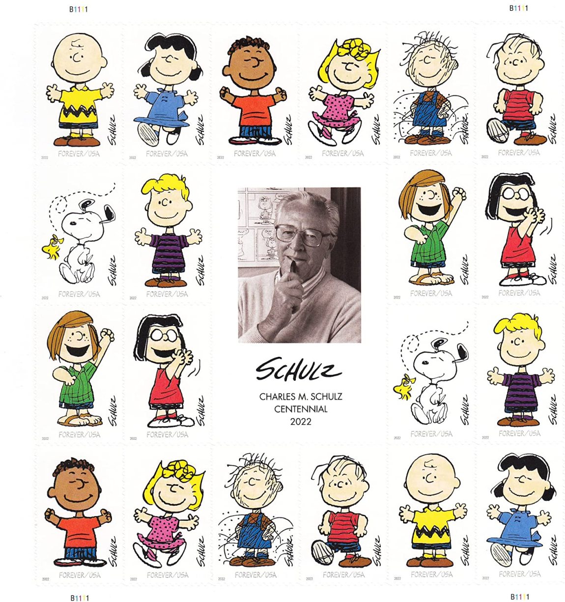 2022 Charles M. Schulz Sheet Forever First Class Postage Stamps