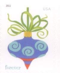 2011 US Holiday Baubles Forever Stamps Booklet of 20
